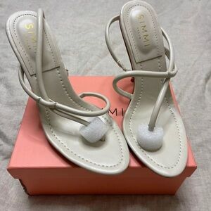 Simmi London Cream Strappy Heels